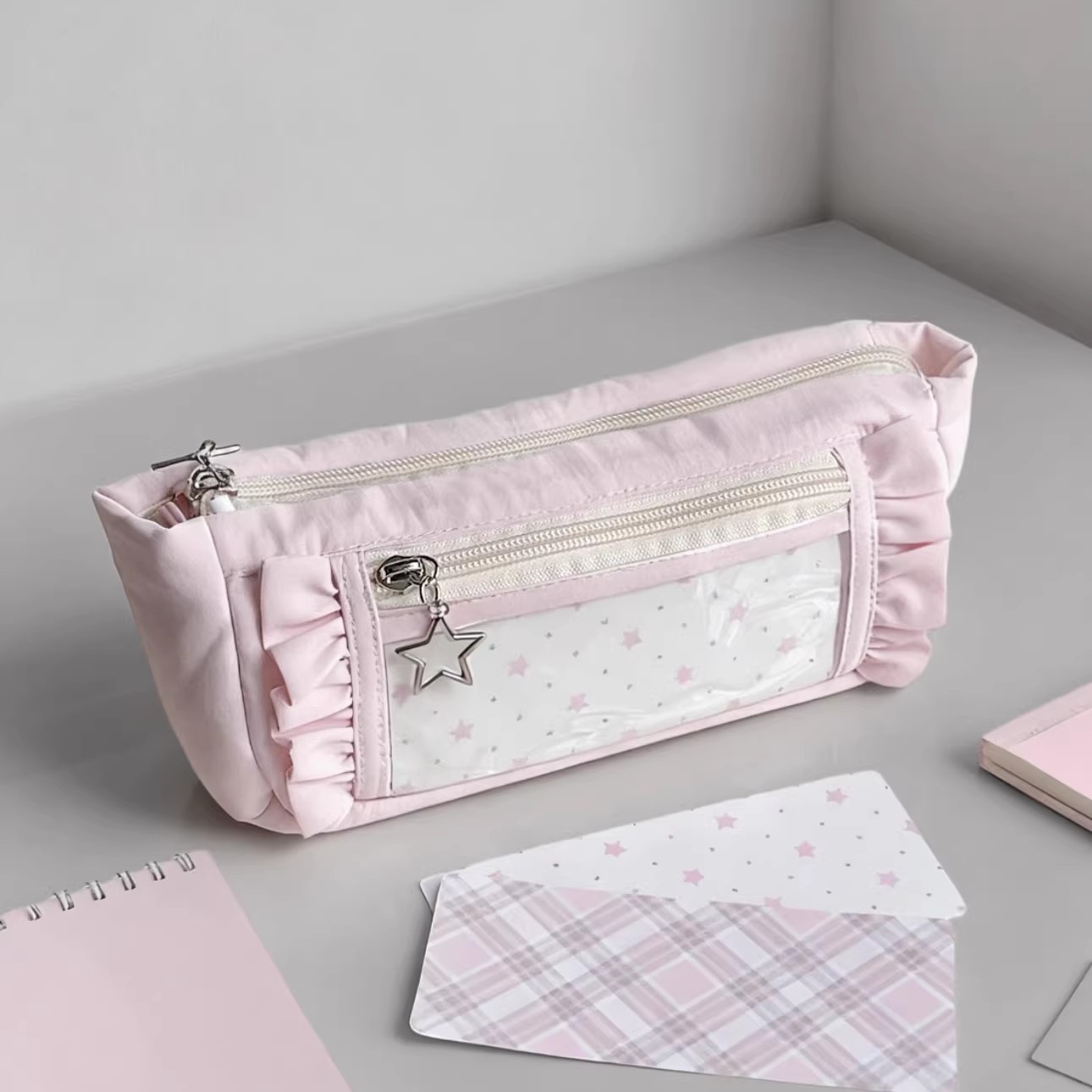 Aesthetic Large Pencil Case Pouch - Bonito grande capacidade lápis caso multi-camada