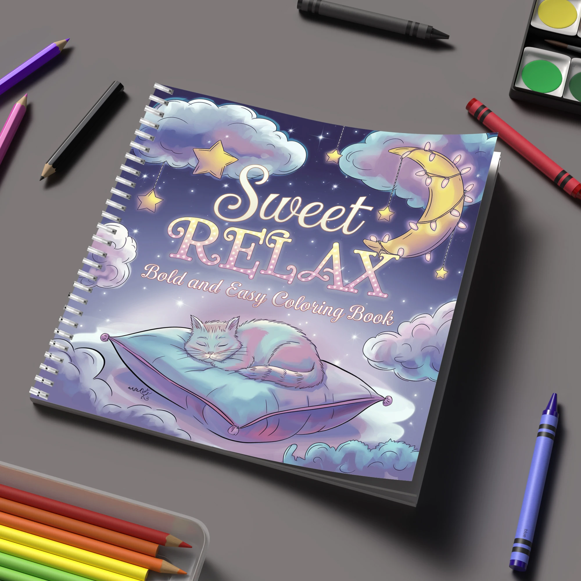 School Supplies - Livro de Colorir Sweet Relax para