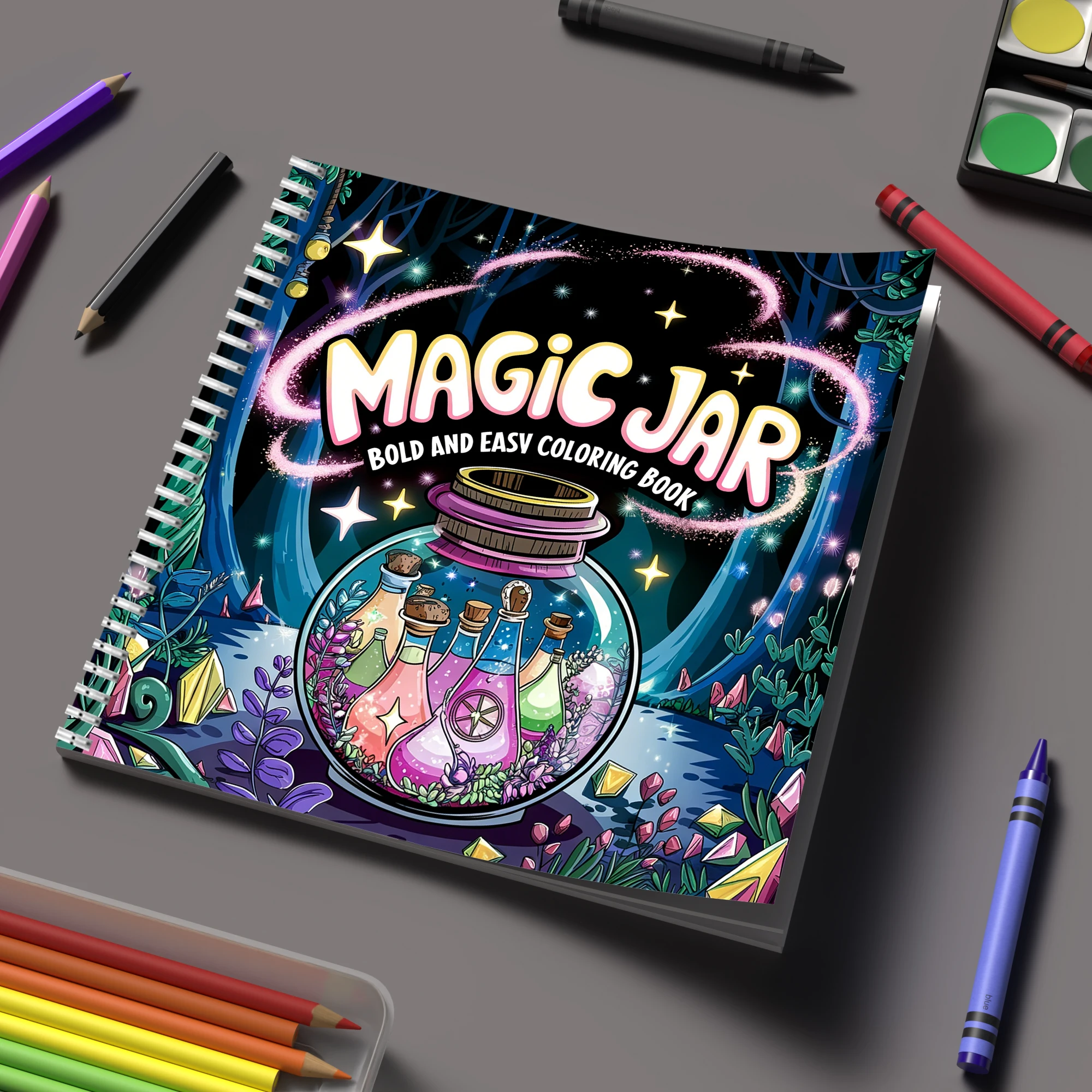 School Supplies - Livro de Colorir Mágico para Adultos,