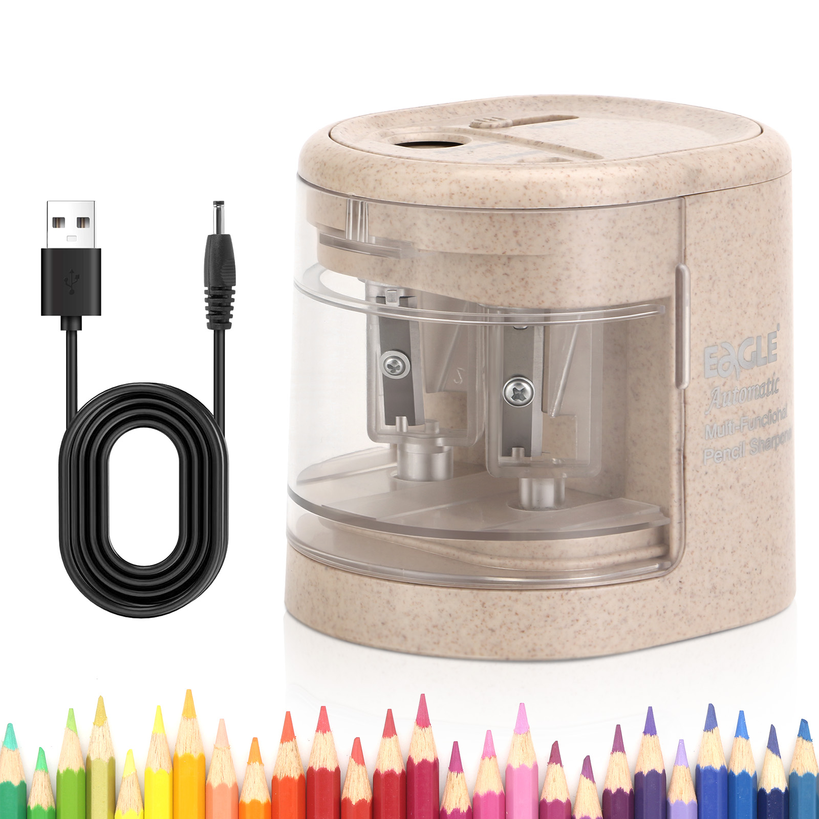 Electric Pencil Sharpener Usb - Afiador de Lápis Elétrico Automático EAGLE,