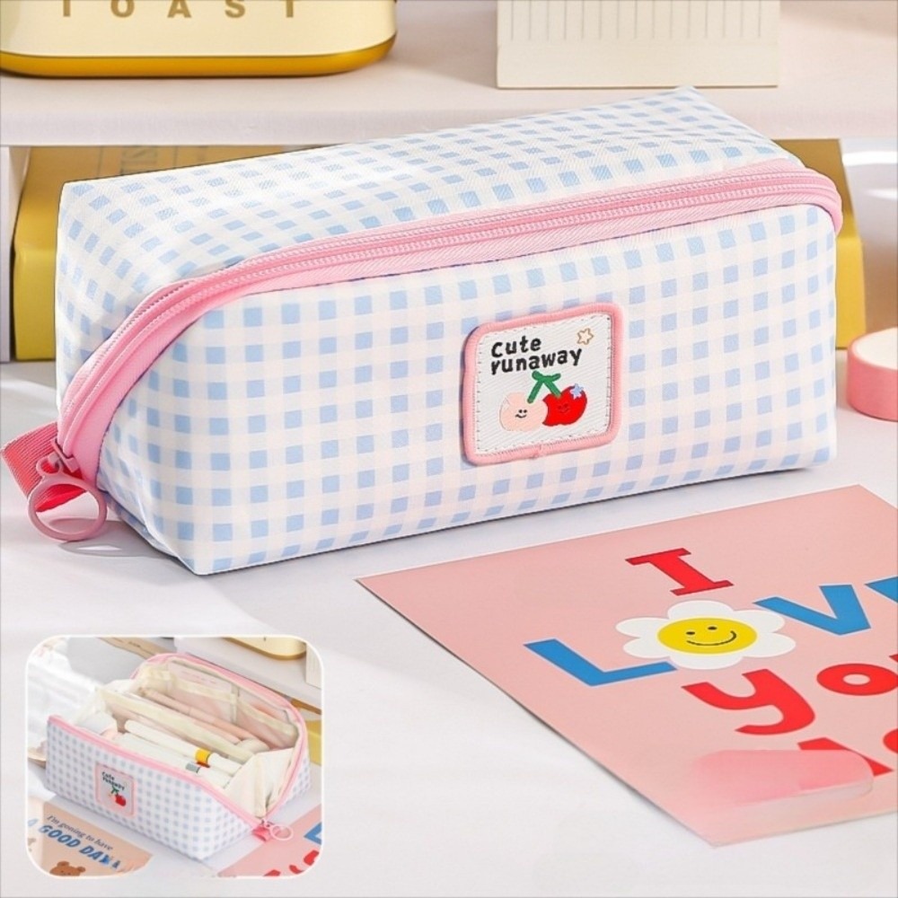 Aesthetic Large Pencil Case Pouch - Estojo de Lápis Estilo Coreano com
