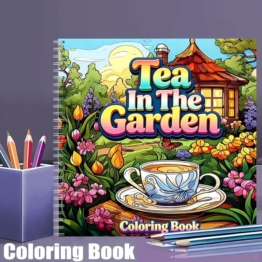 School Supplies - Livro de colorir Tea In The