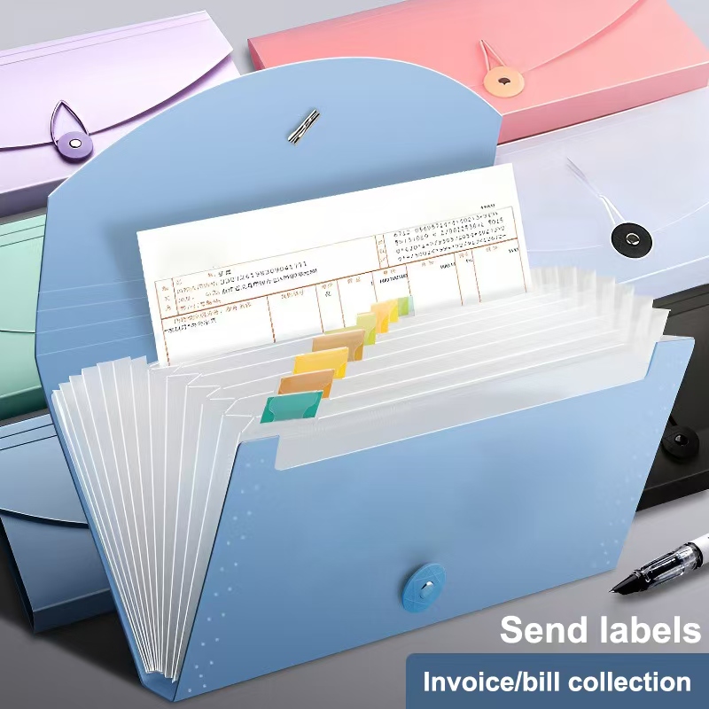 Expandable Accordion File Folder 13 Pockets - Organizador de Arquivos Expansível com 13