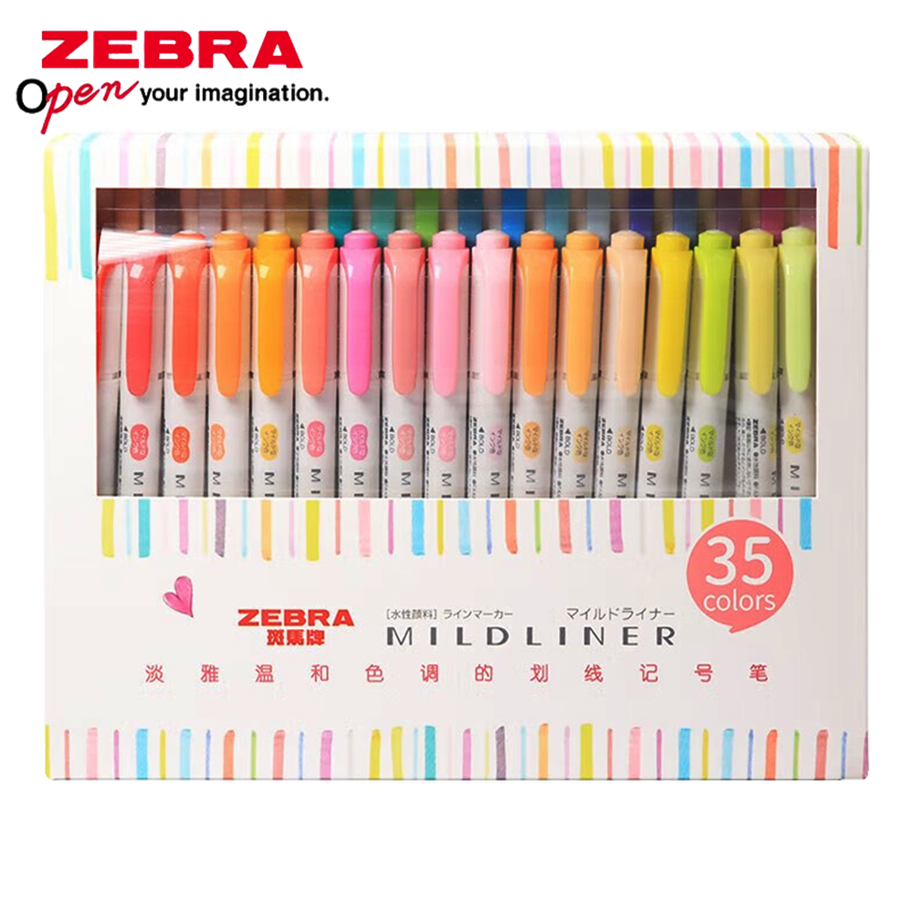 35 cores ZEBRA Mildliner Highl - Pastel Highlighter Set Double Ended avaliação e preço
