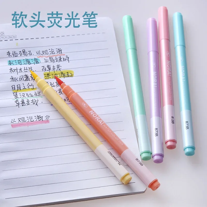 6 Pçs/set Pincel Marcador Cane - Pastel Highlighter Set Double Ended avaliação e preço