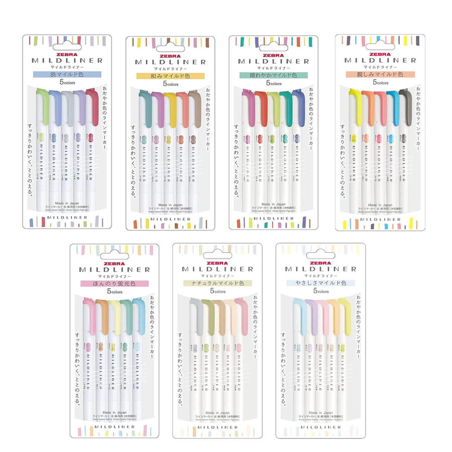 Zebra Mildliner Highlighter Pa - Pastel Highlighter Set Double Ended avaliação e preço