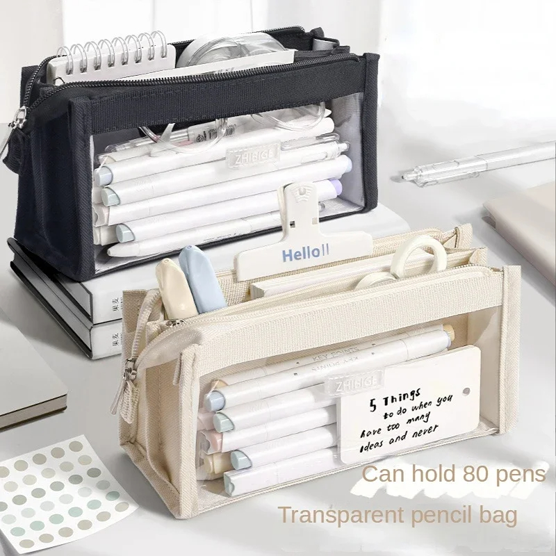 Bolsa de lápis de grande capac - Aesthetic Large Pencil Case Pouch avaliação e preço