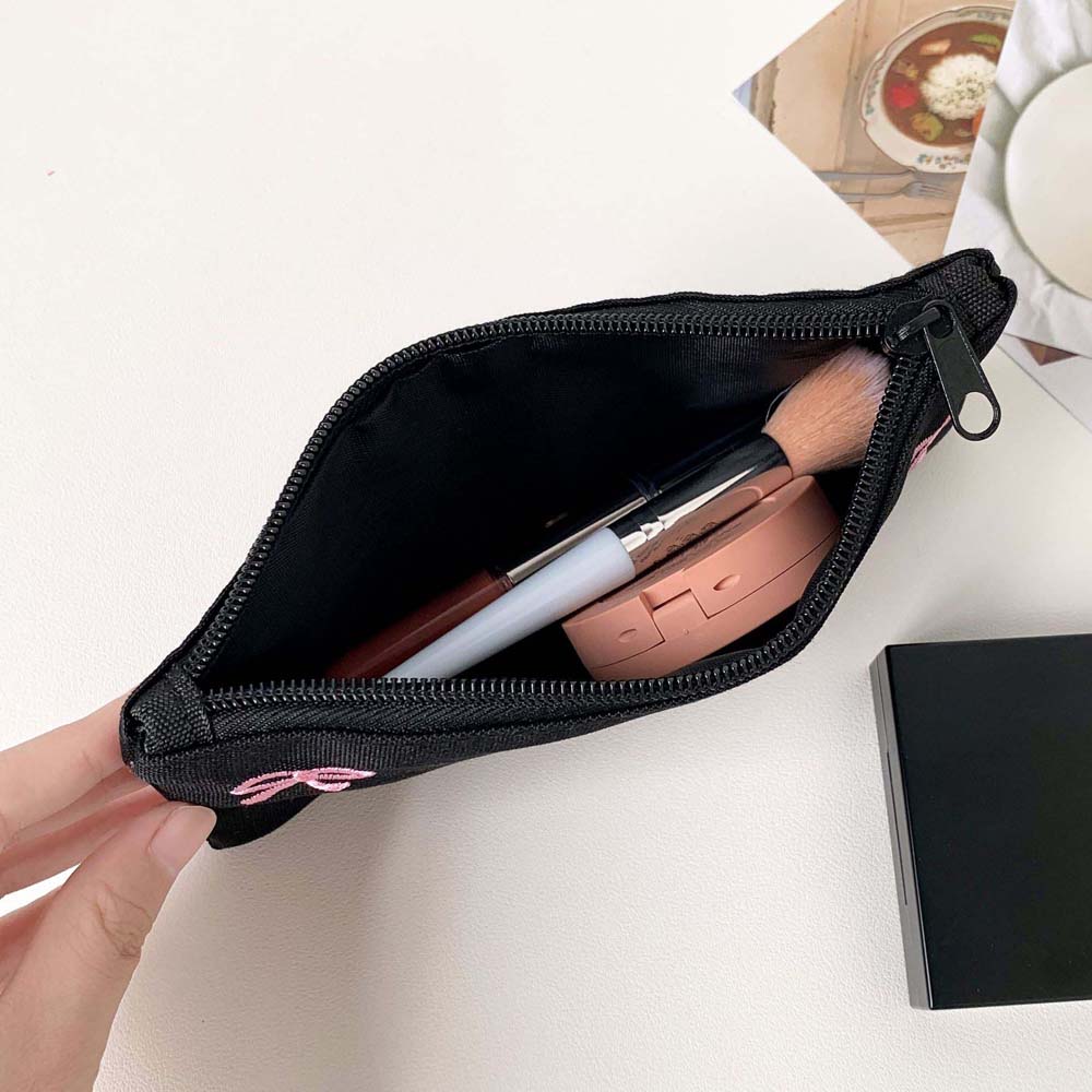 Bowknot arco saco de papelaria - Aesthetic Large Pencil Case Pouch avaliação e preço