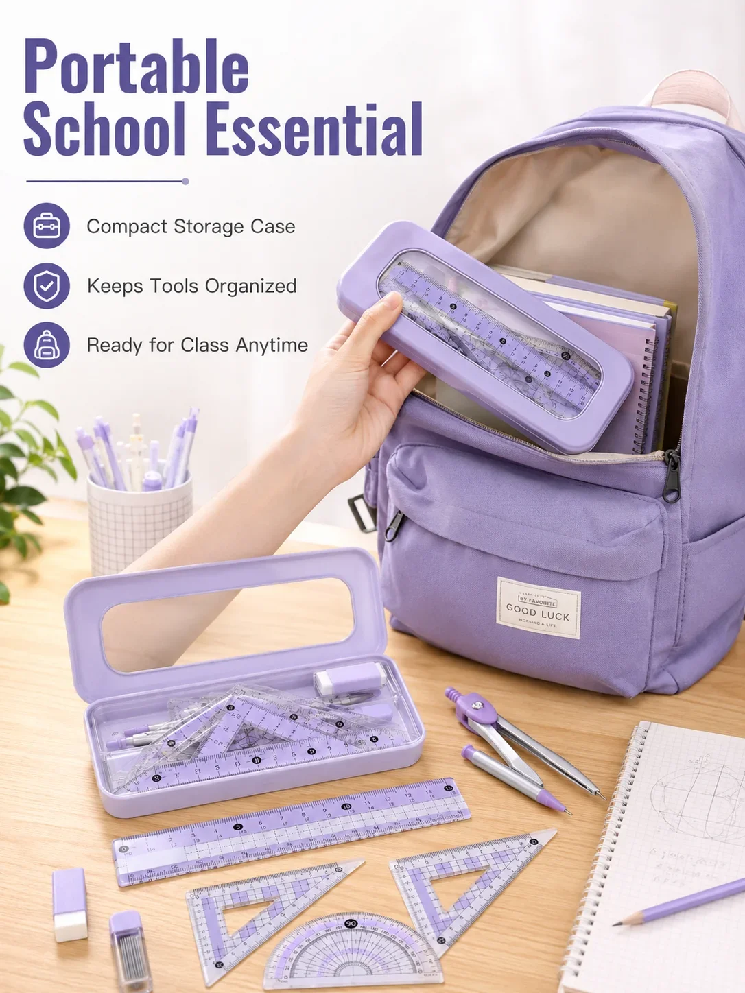 Conjunto de Geometria Matemáti - Math Geometry Set With Compass avaliação e preço
