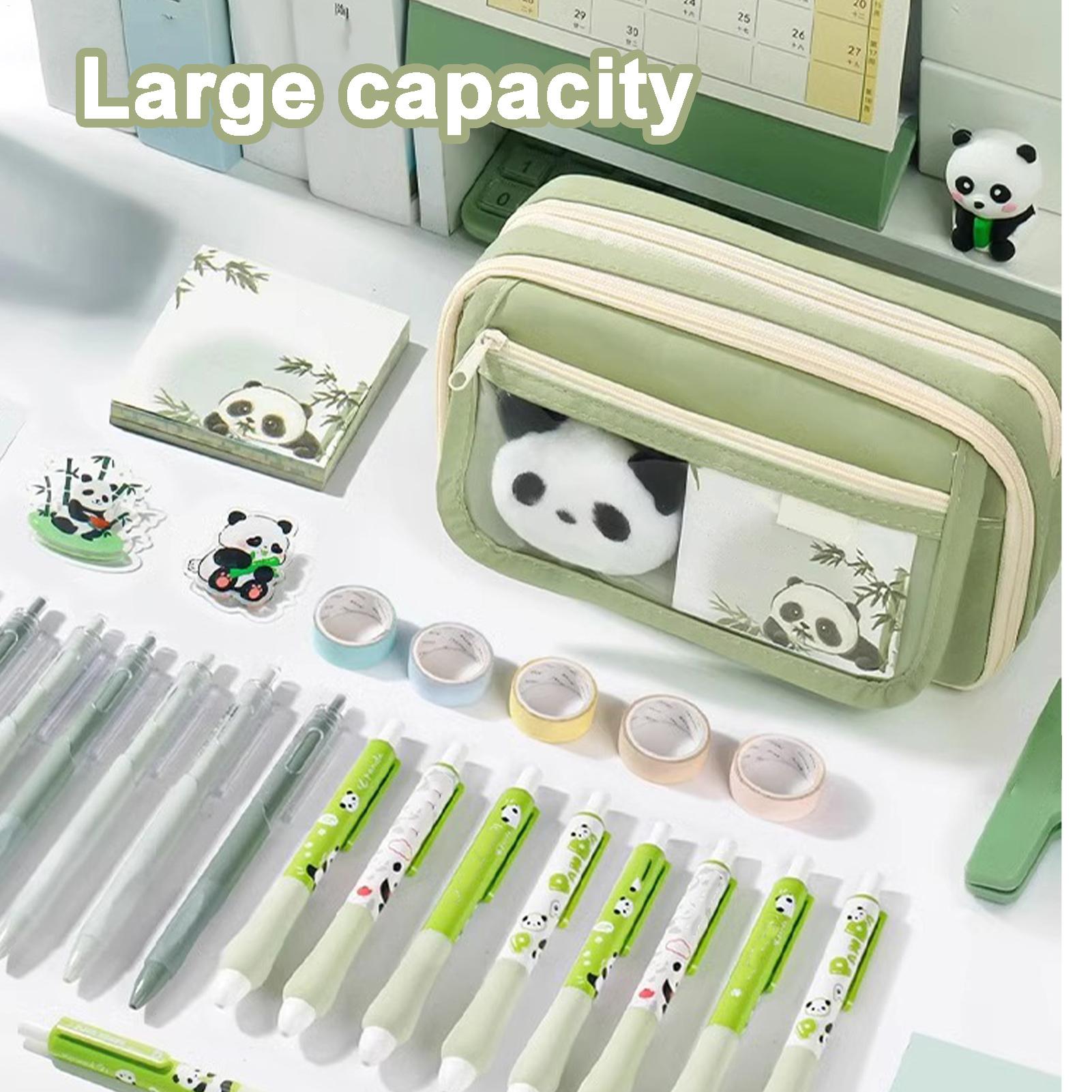 Estojo de Lápis Estético Panda - Aesthetic Large Pencil Case Pouch avaliação e preço