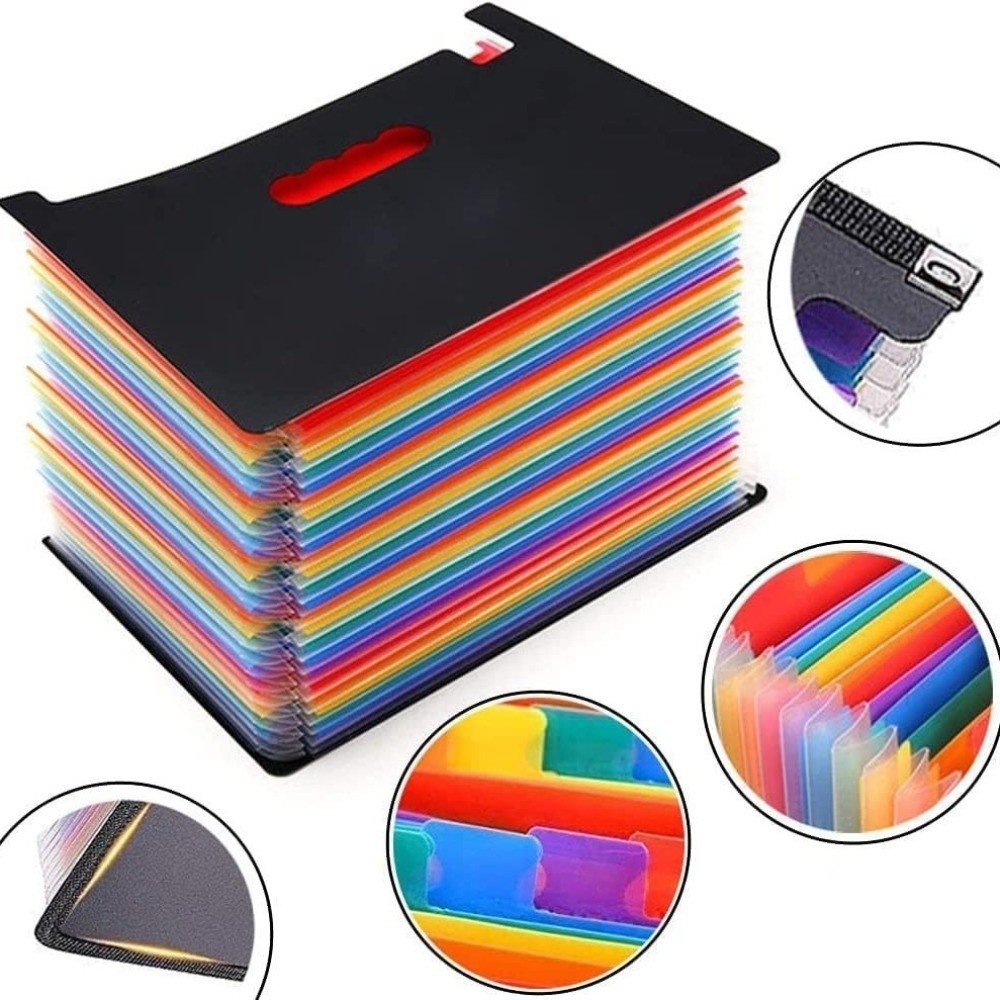 Caixa de Arquivos Expansível P - Expandable Accordion File Folder 13 Pockets avaliação e preço