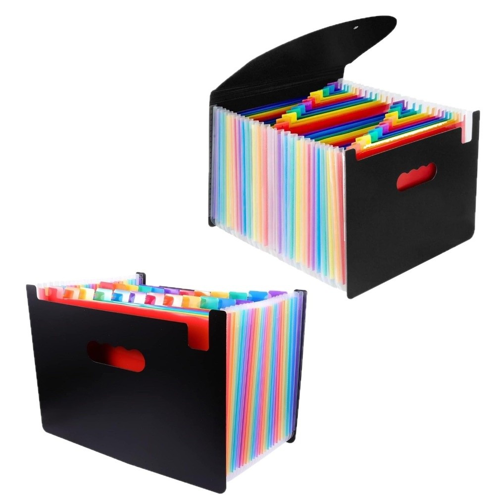 Caixa de Arquivos Expansível P - Expandable Accordion File Folder 13 Pockets avaliação e preço