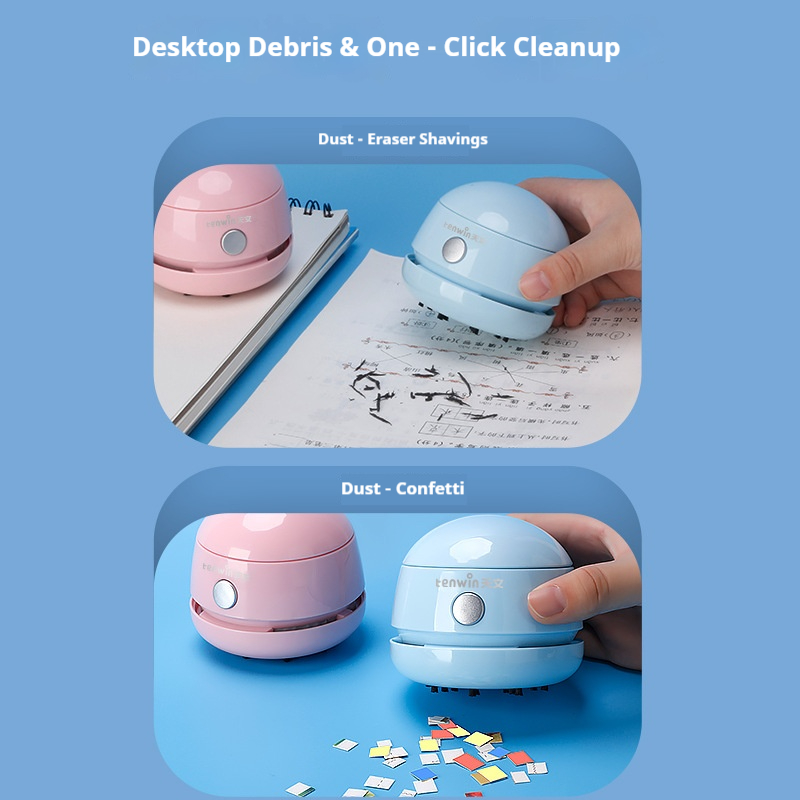 Aspirador de Pó Portátil Tenwi - Mini Desktop Vacuum Cleaner For Eraser Dust avaliação e preço