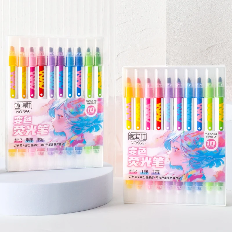 Conjunto de canetas iluminador - Pastel Highlighter Set Double Ended avaliação e preço
