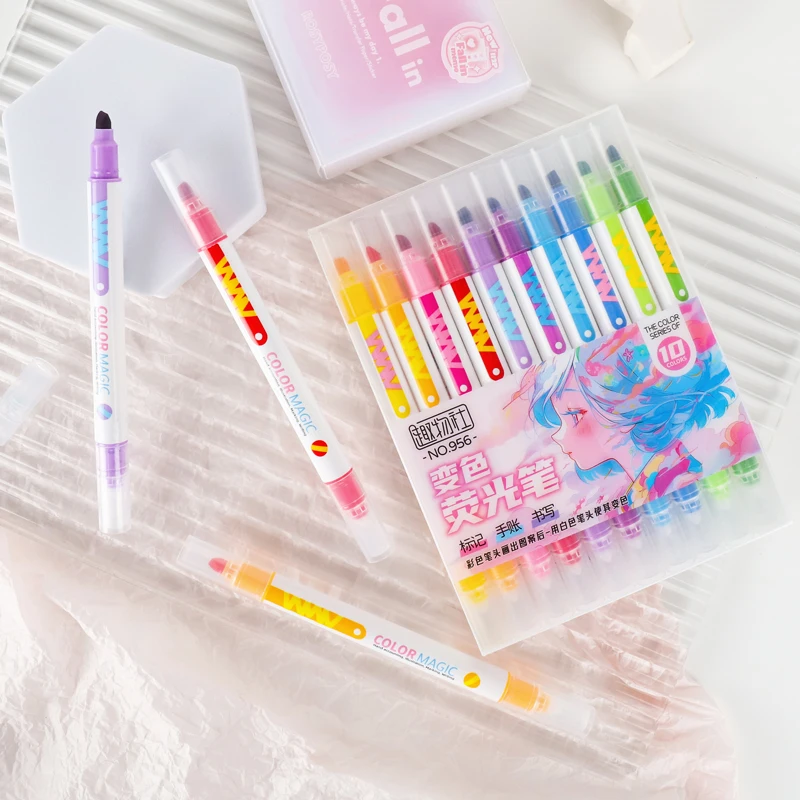 Conjunto de canetas iluminador - Pastel Highlighter Set Double Ended avaliação e preço