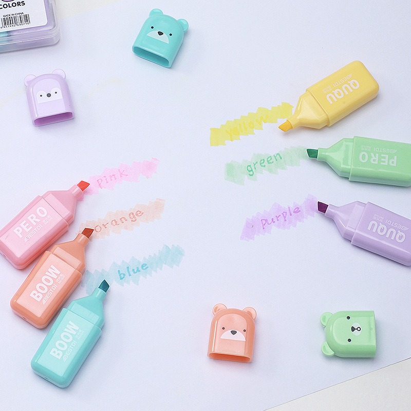 Canetas Marcadoras Kawaii em F - Pastel Highlighter Set Double Ended avaliação e preço