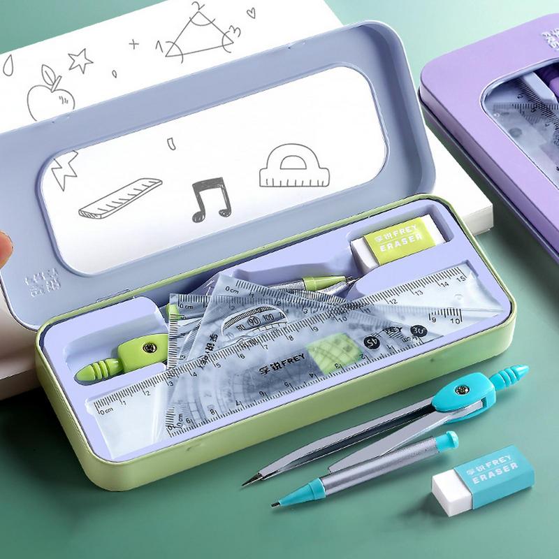 Transferidor e Bússola Set, Ma - Math Geometry Set With Compass avaliação e preço