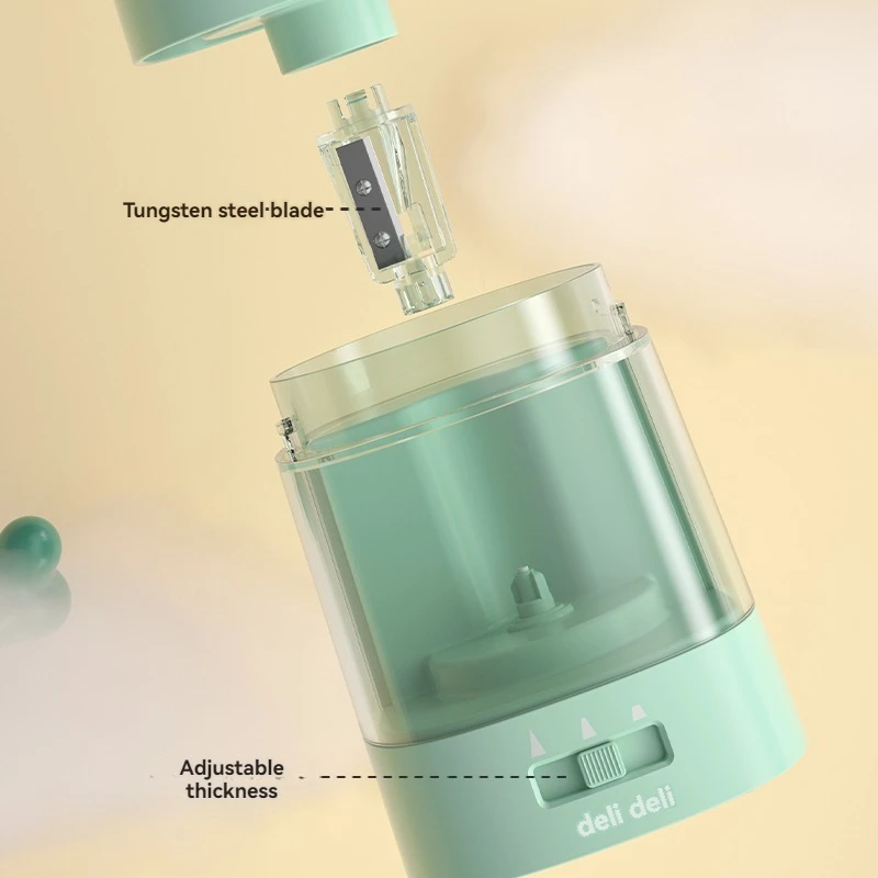 Deli VA3 Verde bateria USB uni - Electric Pencil Sharpener Usb avaliação e preço