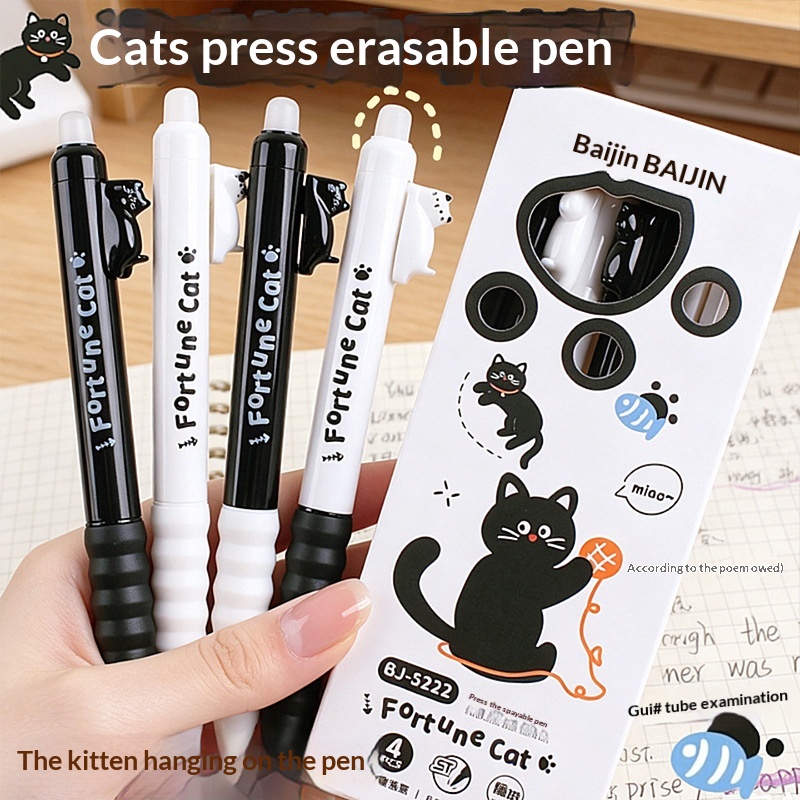 4 Canetas Gel Apagáveis com De - Retractable Eraser Pen Click avaliação e preço