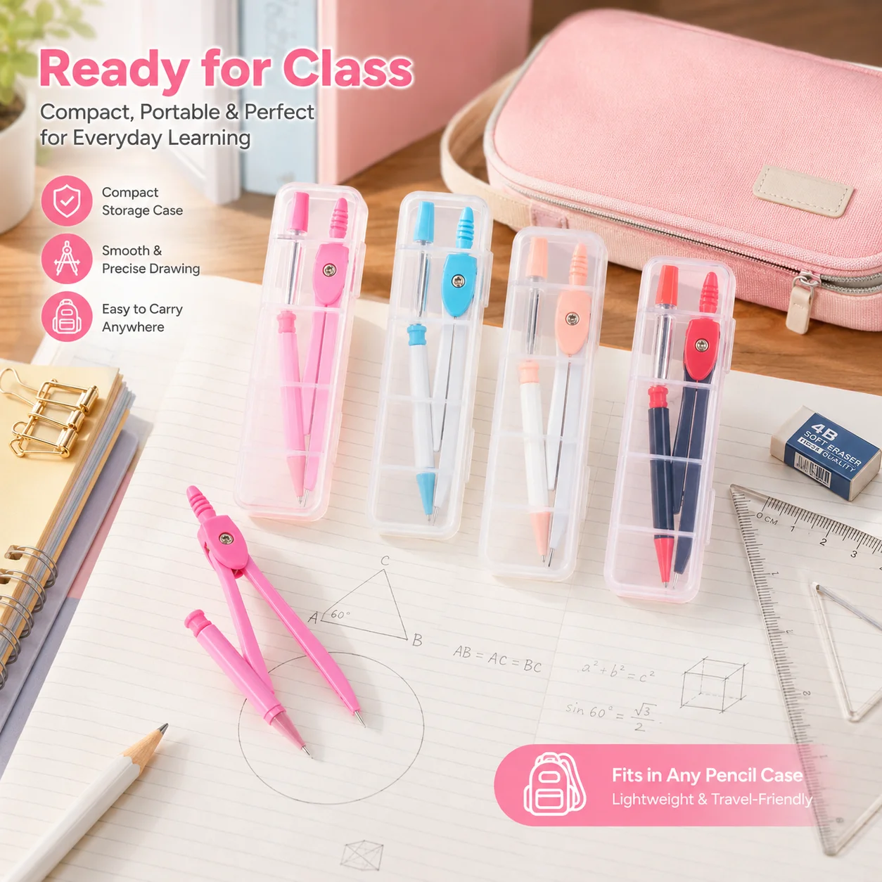 Conjunto de Compasso de Aço In - Math Geometry Set With Compass avaliação e preço
