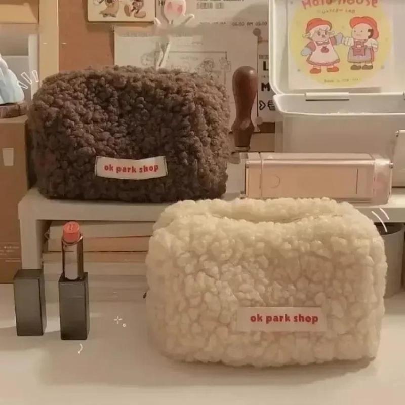 Bolsa de Armazenamento de Pelú - Aesthetic Large Pencil Case Pouch avaliação e preço