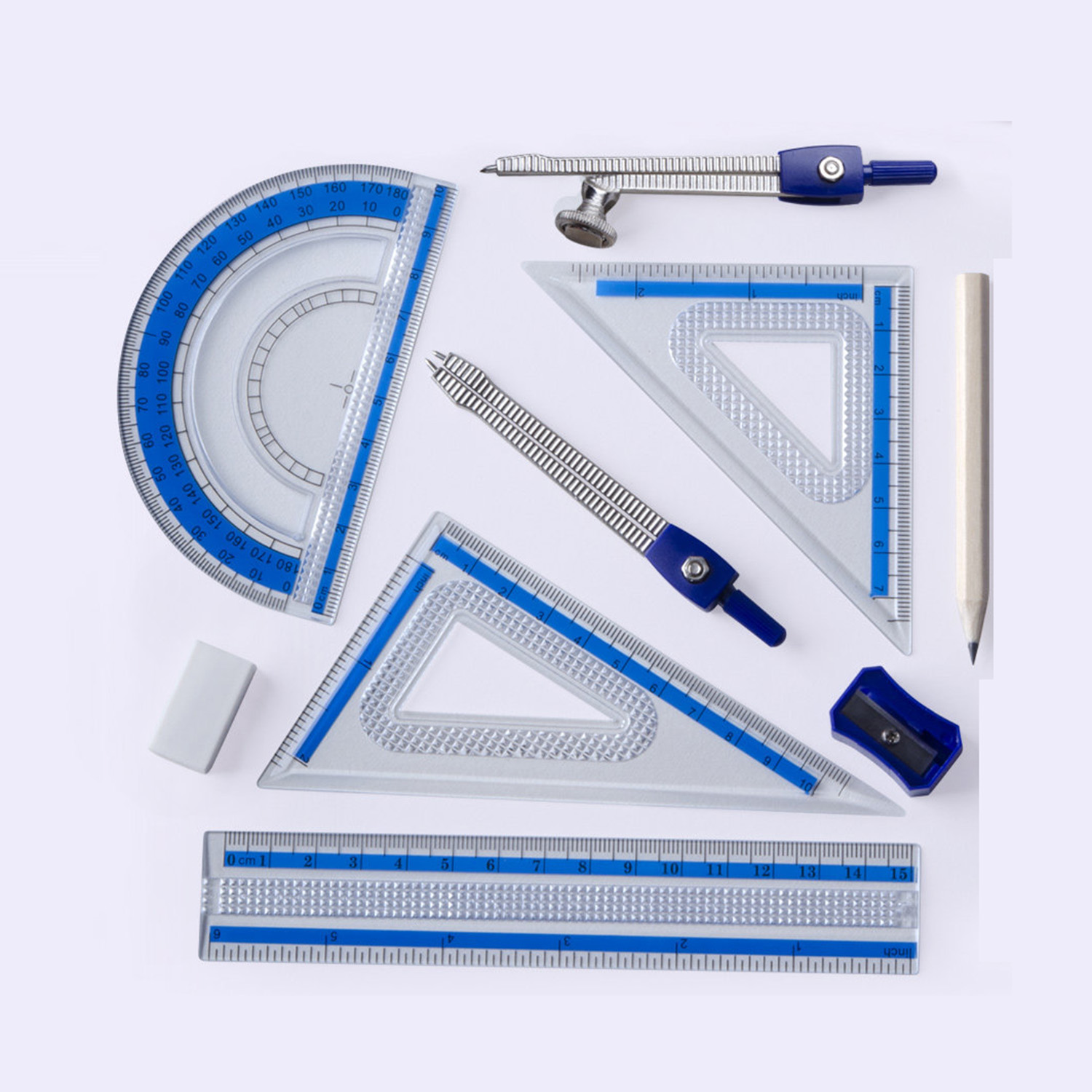 Conjunto de Matemática Geométr - Math Geometry Set With Compass avaliação e preço