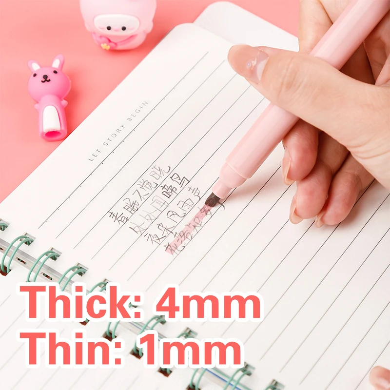 6 unidades/pacote kawaii gato  - Pastel Highlighter Set Double Ended avaliação e preço