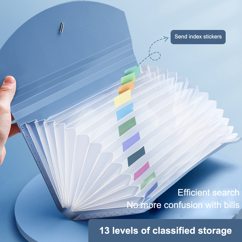 ✰ ✪ Pasta Expansível com 13 Bo - Expandable Accordion File Folder 13 Pockets avaliação e preço