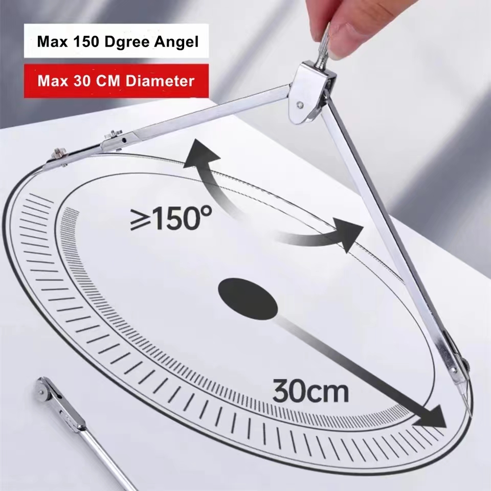 Conjunto de desenho de aço ino - Math Geometry Set With Compass avaliação e preço