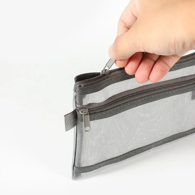 Bolsa de papelaria em malha de - Clear Mesh Pencil Pouch For Exam avaliação e preço