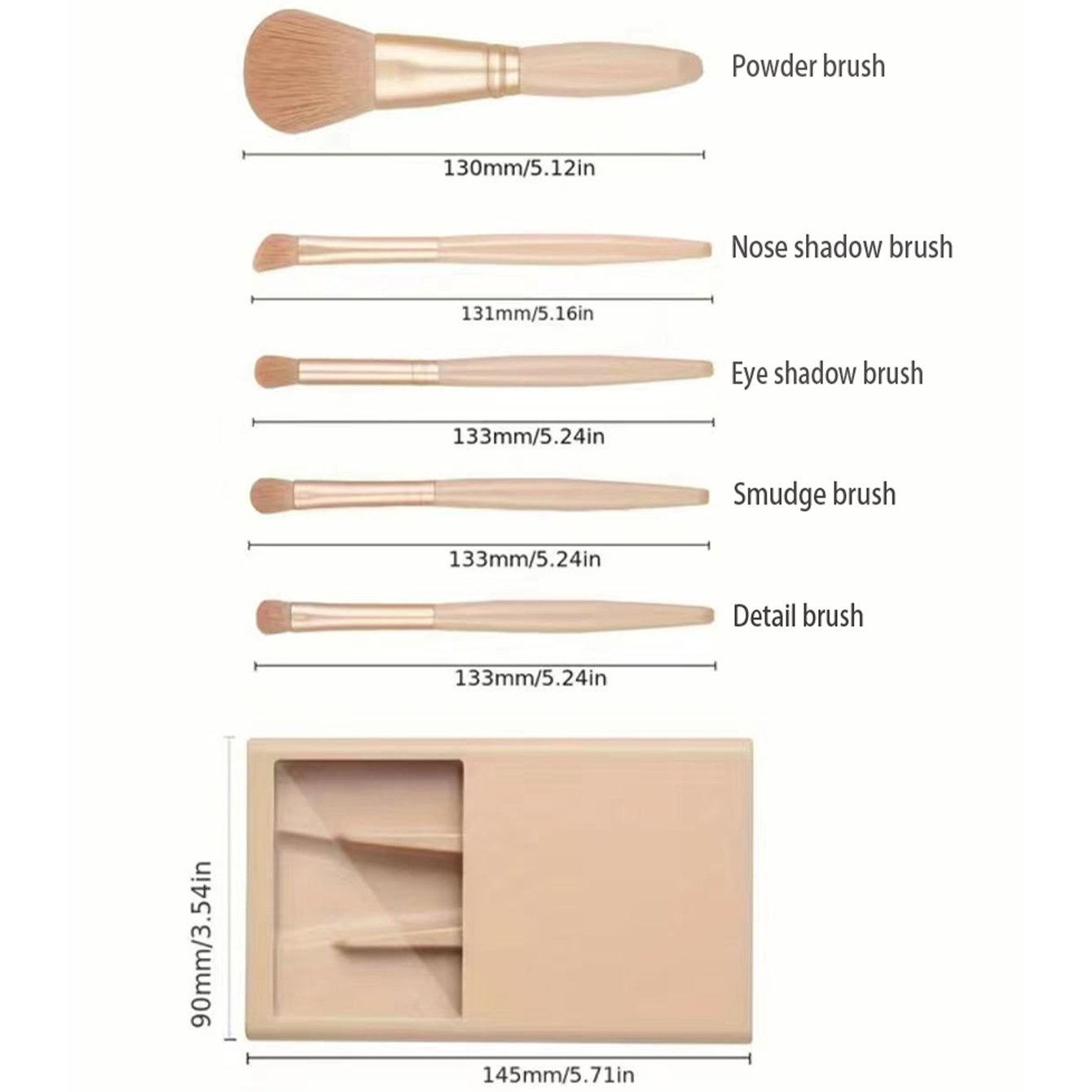 5 pçs kit de escova cosmética  - Writing Tools avaliação e preço
