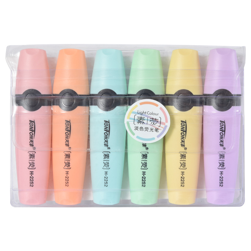 6 pçs/set iluminador cores pas - Pastel Highlighter Set Double Ended avaliação e preço