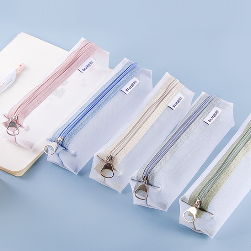 Bolsa transparente de malha de - Clear Mesh Pencil Pouch For Exam avaliação e preço