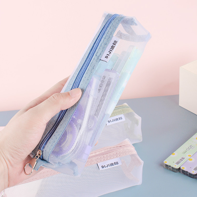 Bolsa transparente de malha de - Clear Mesh Pencil Pouch For Exam avaliação e preço