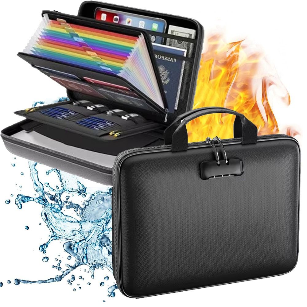 Caixa de Documentos à Prova de - Expandable Accordion File Folder 13 Pockets avaliação e preço