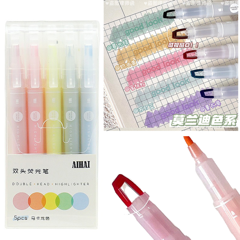 Conjunto de 5-25 cores de cane - Pastel Highlighter Set Double Ended avaliação e preço