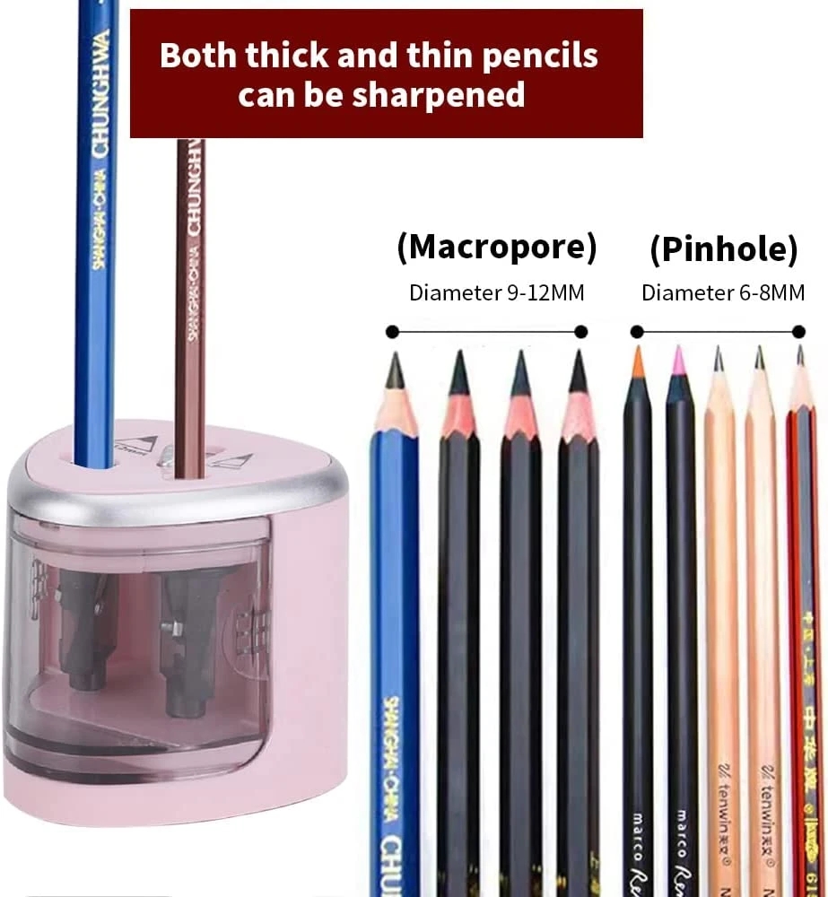 Tenwin-Two-Hole Lápis Sharpene - Electric Pencil Sharpener Usb avaliação e preço