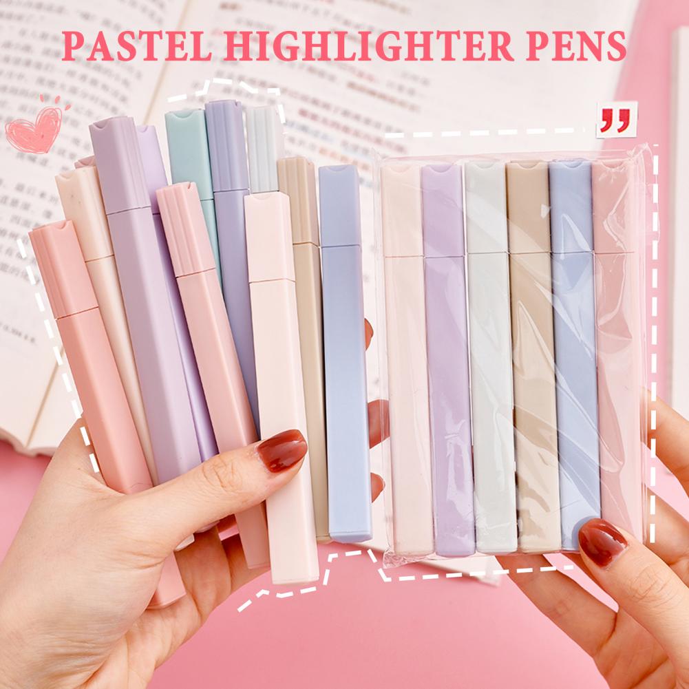 Marcadores Coloridos 6 Peças,  - Pastel Highlighter Set Double Ended avaliação e preço