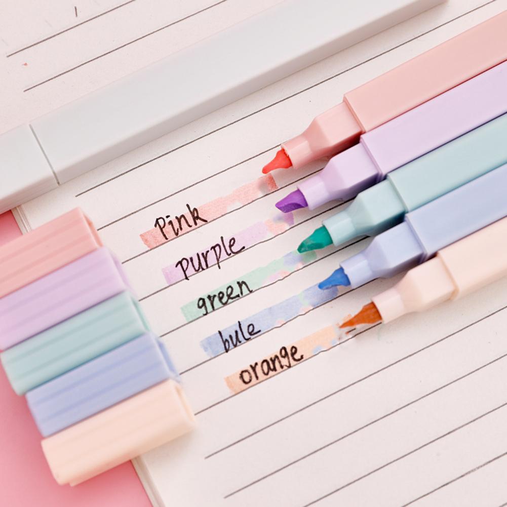 Marcadores Coloridos 6 Peças,  - Pastel Highlighter Set Double Ended avaliação e preço