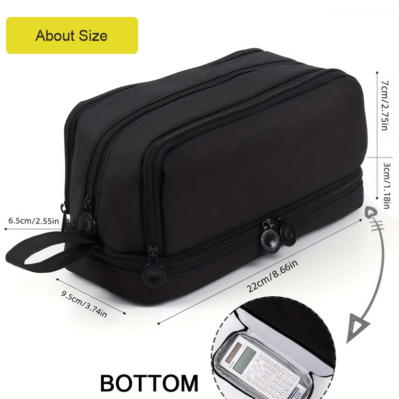 Estojo de Lápis Grande com 4 C - Aesthetic Large Pencil Case Pouch avaliação e preço